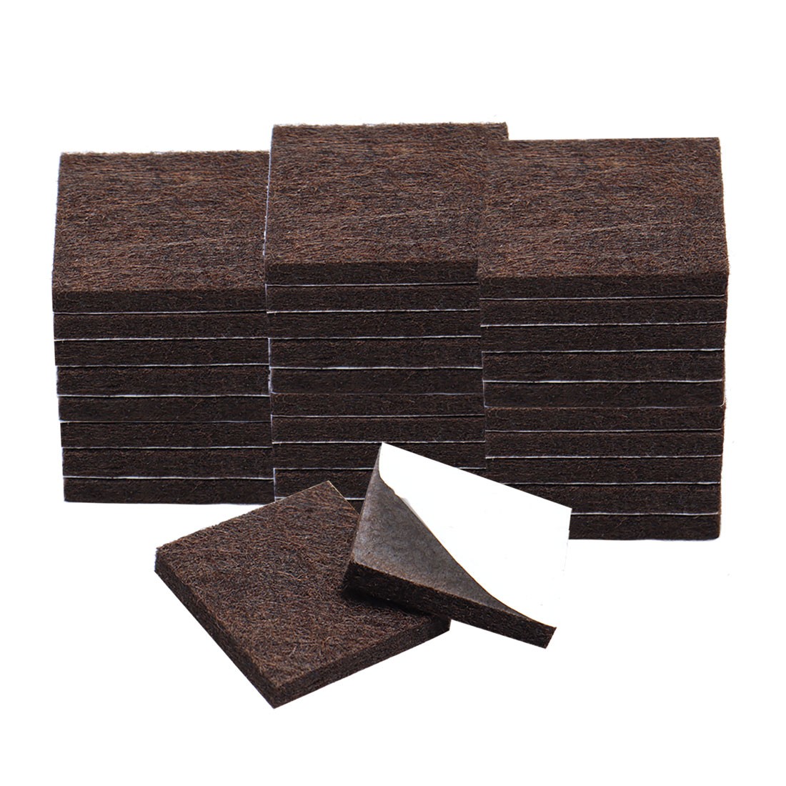 Furniture Felt Pads Square 1 1/4″ Anti-scratch for Furniture Cabinet Brown 30pcs