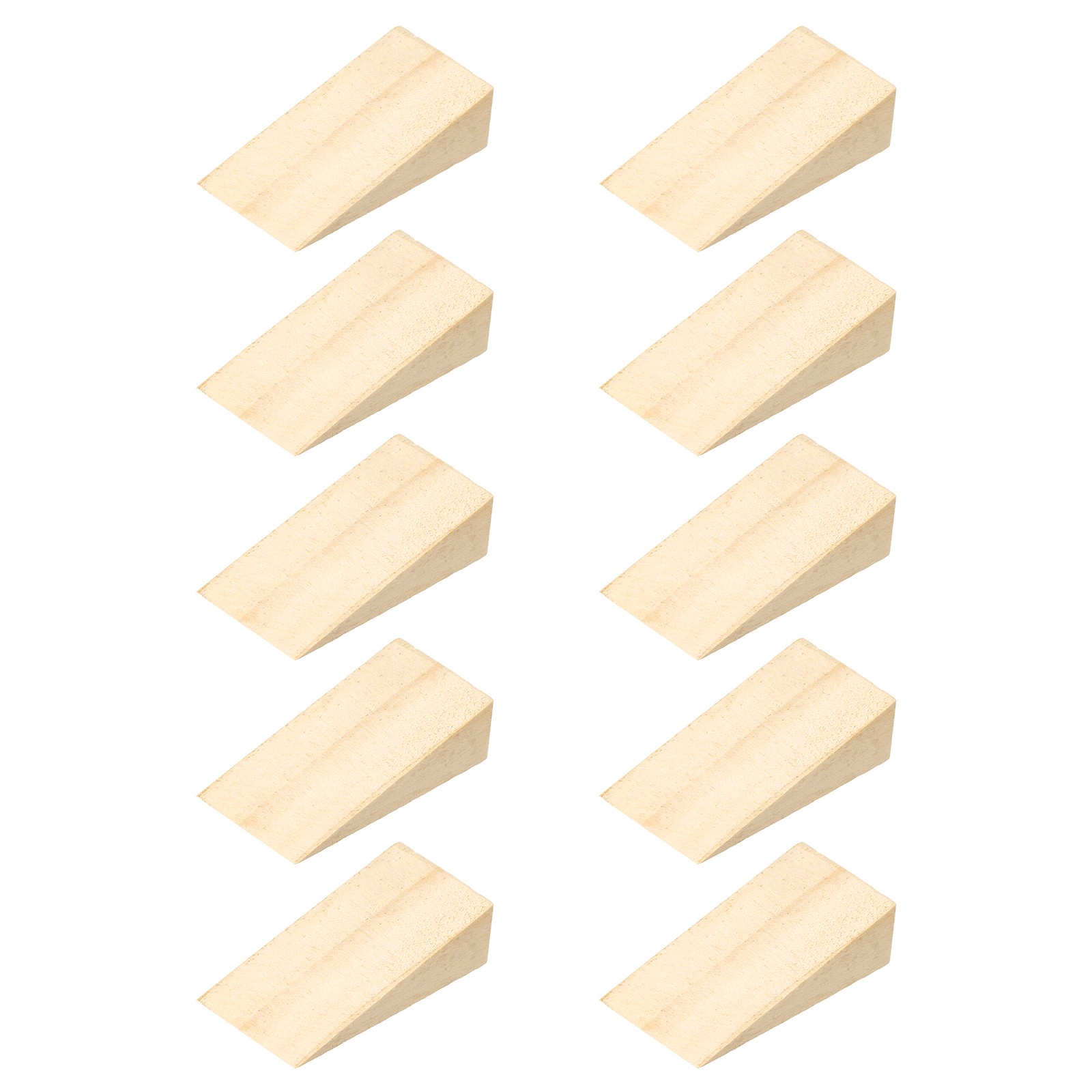 10Pcs Wooden Door Stoppers 2.76″x1.46″x0.75″ Non-Slip Home