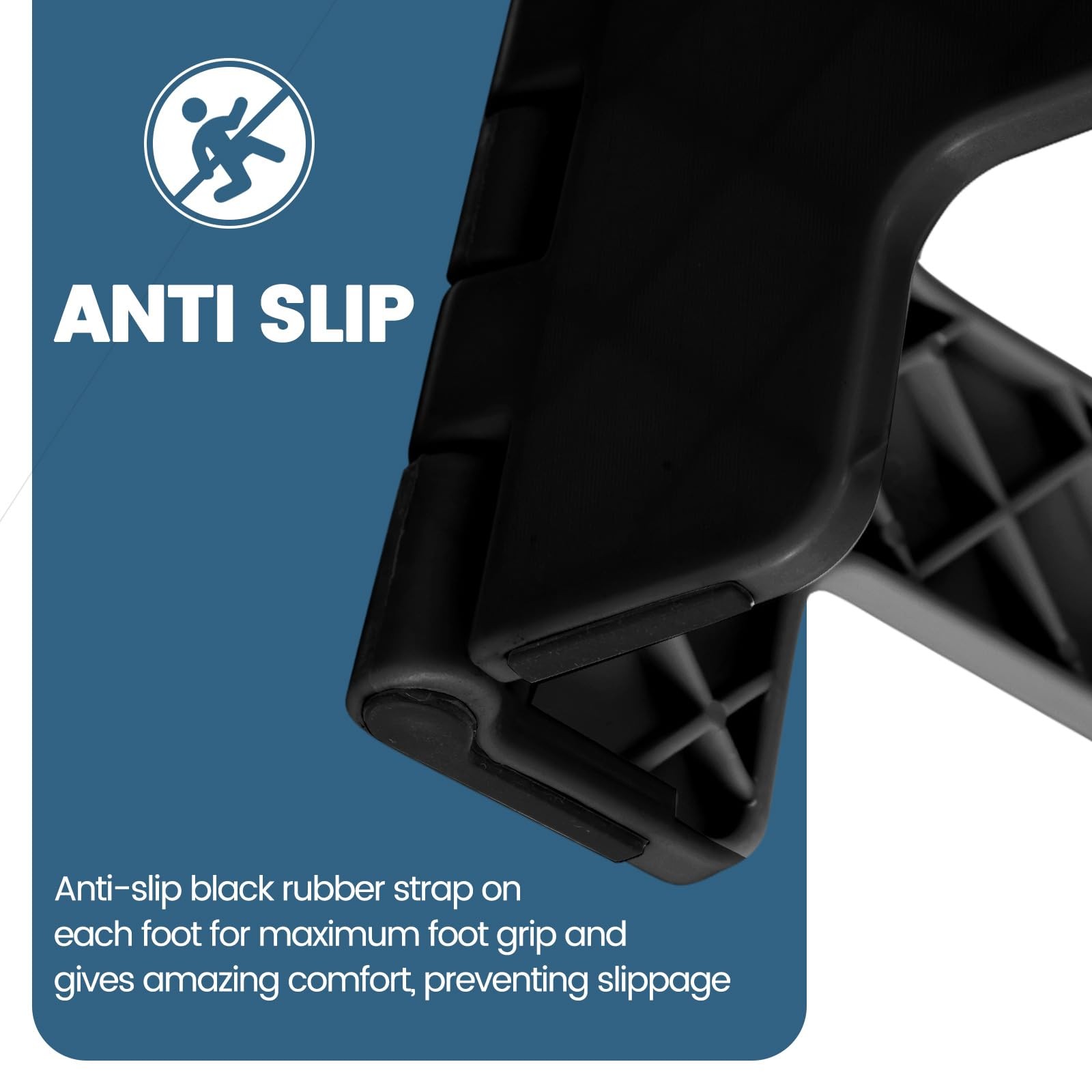 9 Inch Folding Step Stool 300 LB Capacity Non Slip Foot Handle Black 1 PCS