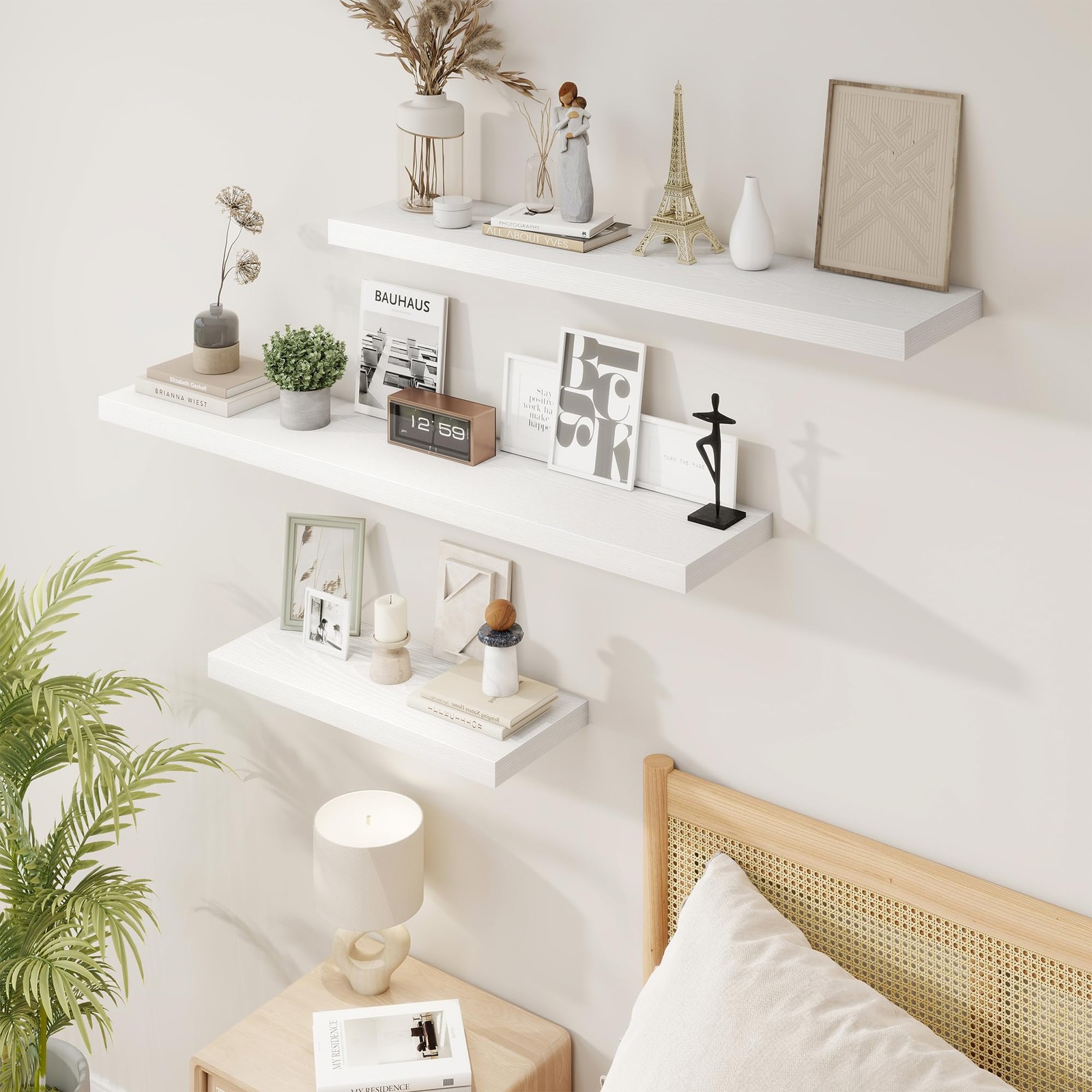 Marsmiles 24In Floating Shelves For Wall 24W X 9.25D X 1.25H 2 Pack Long Wall