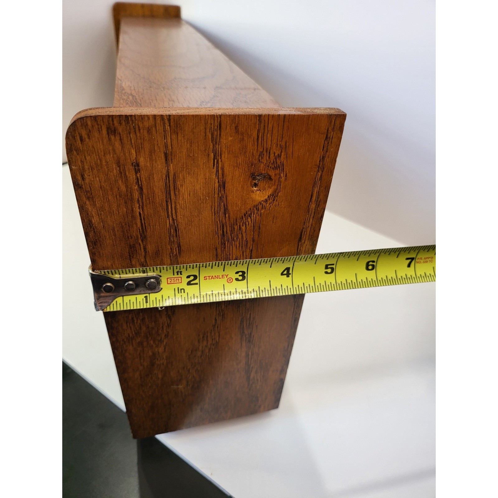 Vintage Retro Wood Media Storage Rack 18 Slot Holder Oak Tone Media Organizer