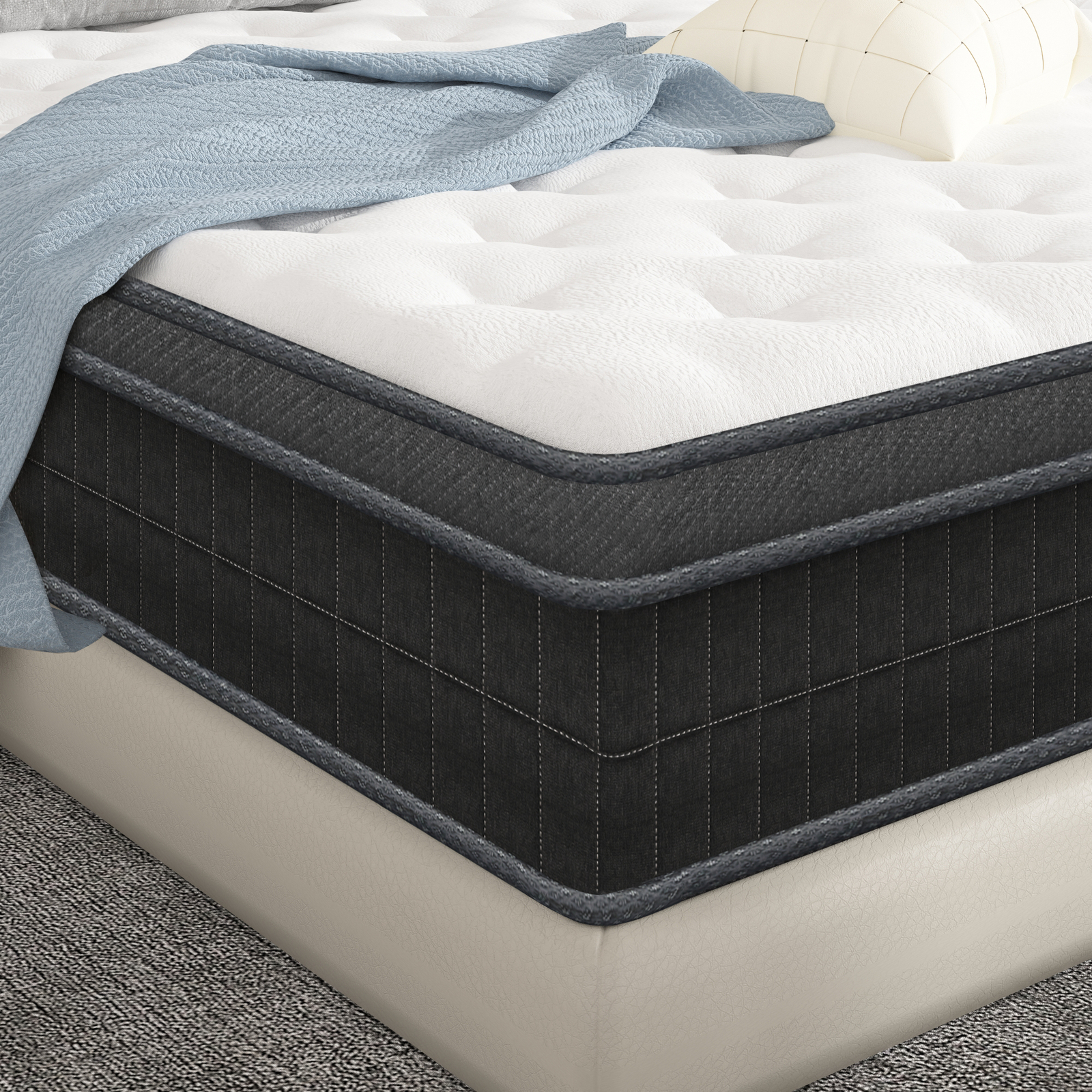 12″/14″ Twin Full Queen King Size Mattress Luxury Hybrid Spring Memory Foam Bed