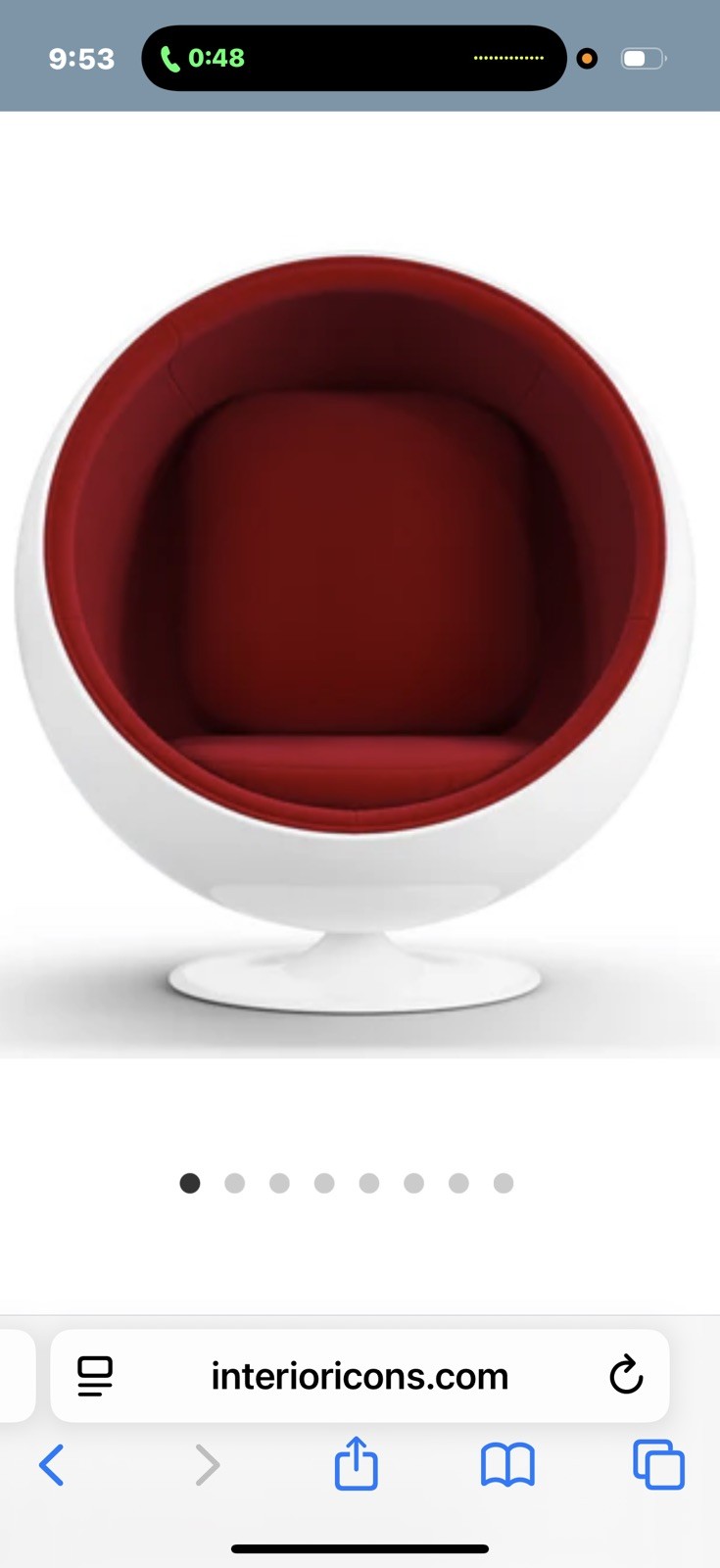 Ball chair featured On SNL