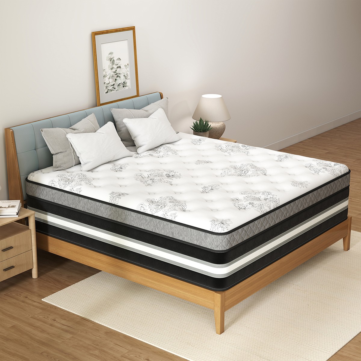 12″14″ Mattress Twin Full Queen King Size Gel Memory Foam Pocket Spring in a Box