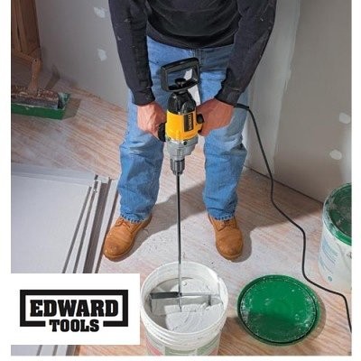 Edward Tools Paddle Mixer 27” for 1/2” Power Drill – Industrial Mixer…
