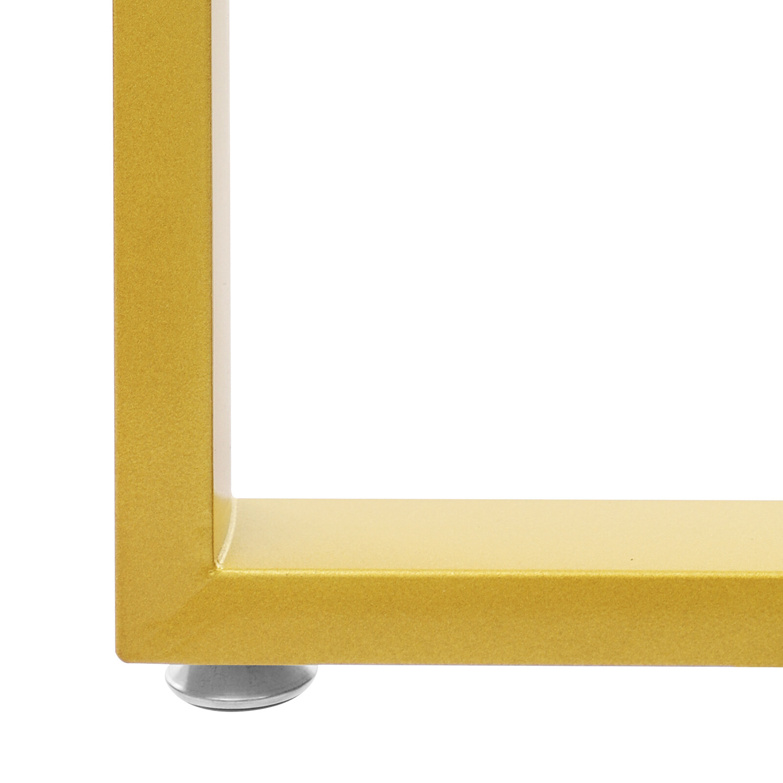 Gold Iron Table Legs 28 Inches No Table Board Included With Adjustable Foot Pads