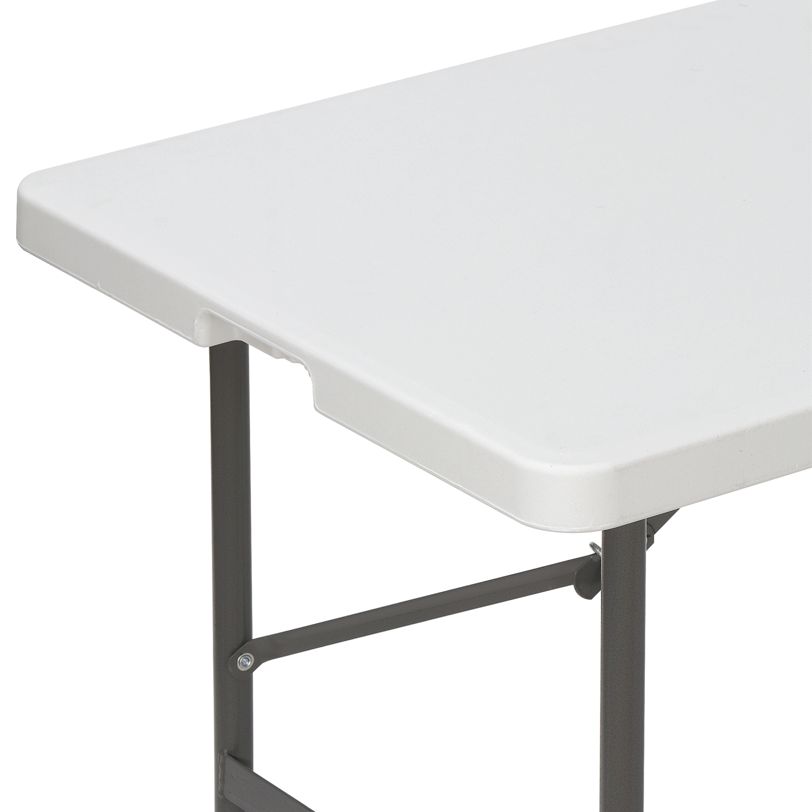 2PCS 4FT Plastic White Folding Table Beach Family Picnic with Carrying Handle