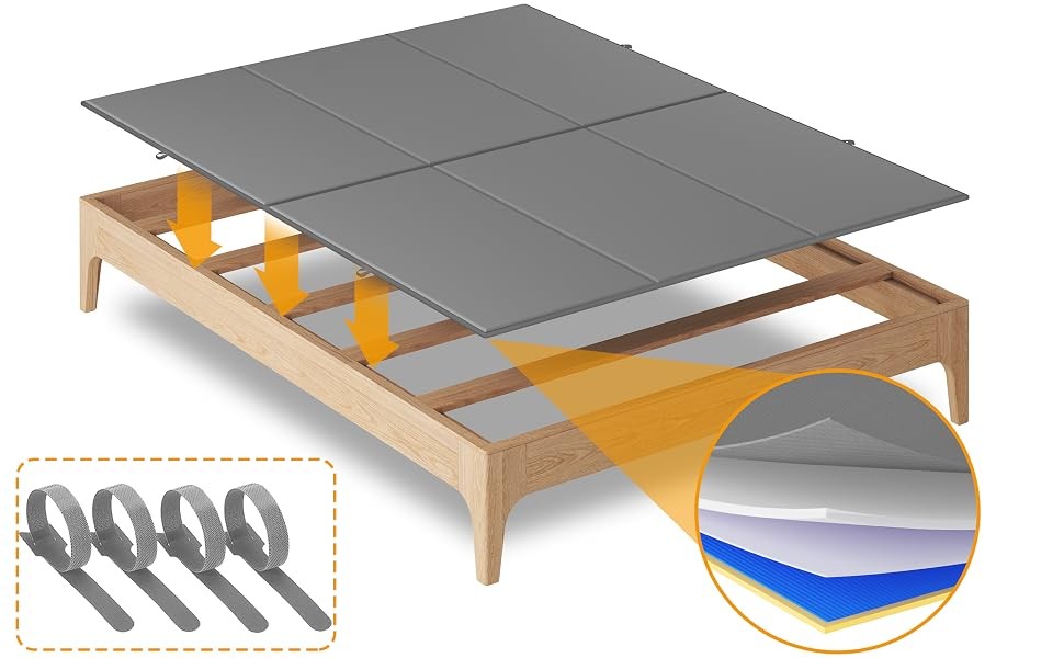 Metal-Frame-Bunkie-Board-Queen-Size (60″X80″) for Under-Mattress-Support – Heavy