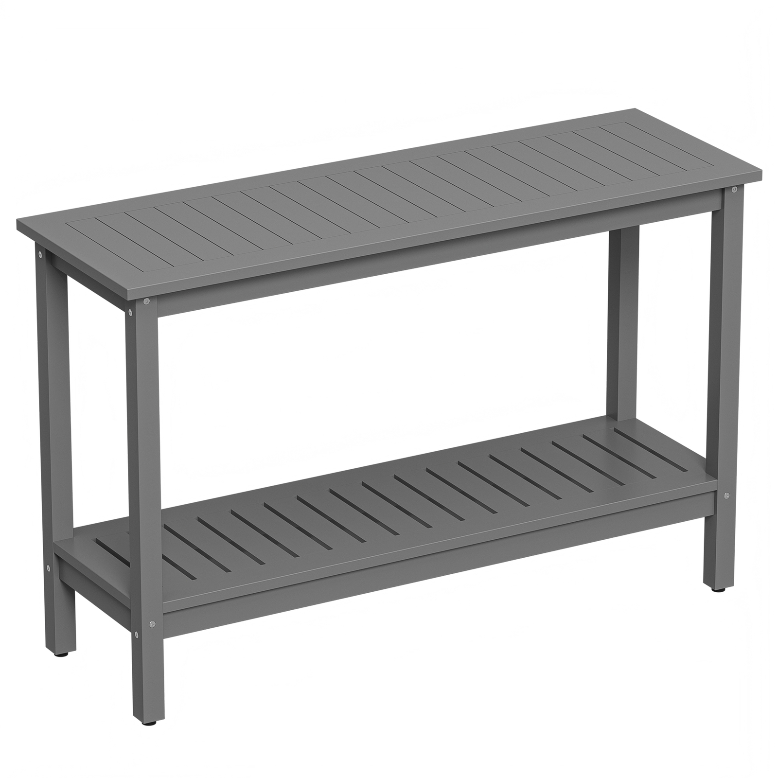 48in Console Table In/Outdoor Multifunctional Buffet Bar Storage Organizer Gray