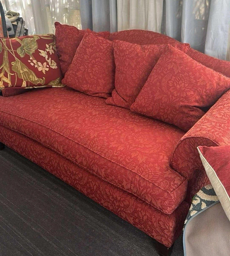 Ralph Lauren Sofa Red sofa Upholstered by Henredon