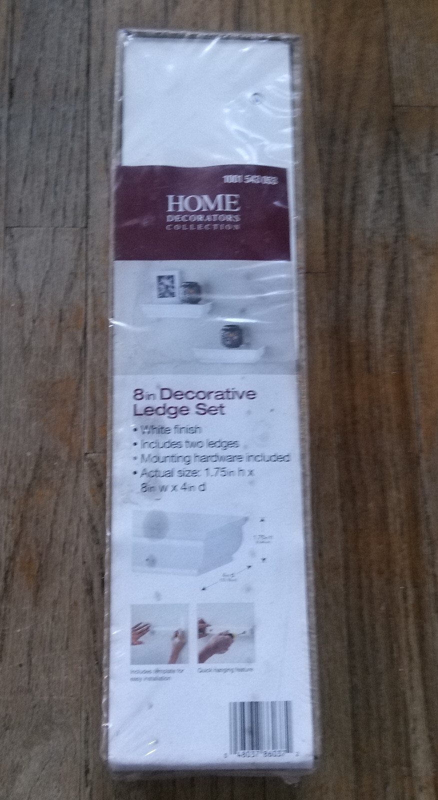 Home Decorators Collection Floating Shelf 1.75″ x 8″ x 4″ White NEW SEALED
