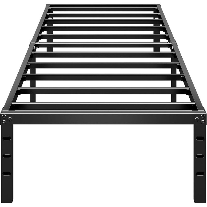 Metal Bed Frame W/ Storage Easy Assembly Squeak Resistant Modern Design New