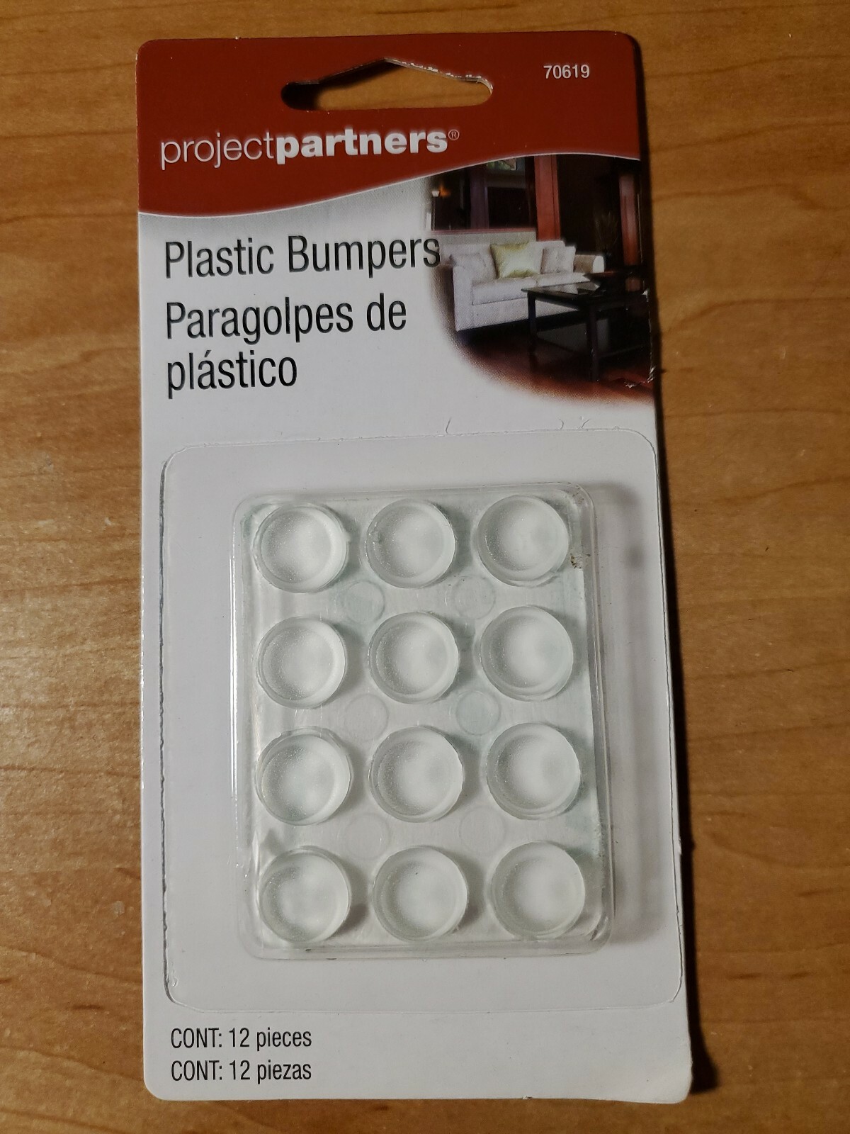 Project Partners Plastic Bumpers 12 pack Diy guard against wooden floors