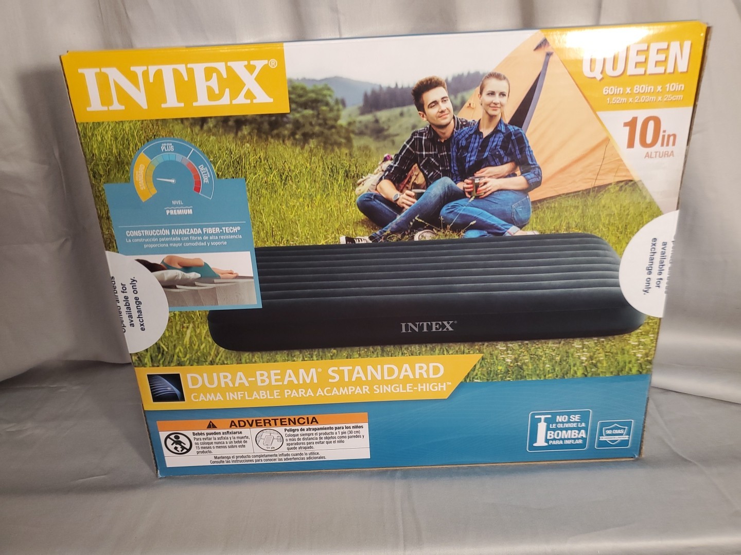 Intex Single-10” High Airbed Air Mattress Dura-Beam Standard Queen NEW/Sealed
