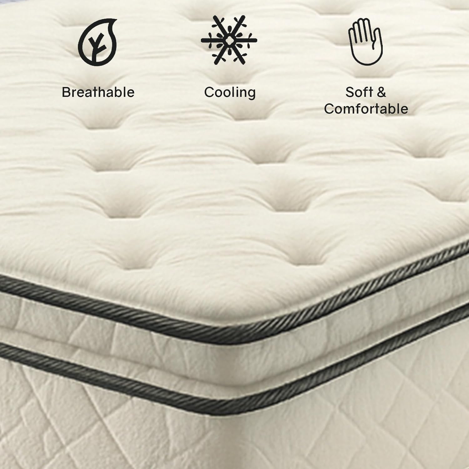 10-Inch Plush Pillowtop Innerspring Mattress – Full XL Size Comfort