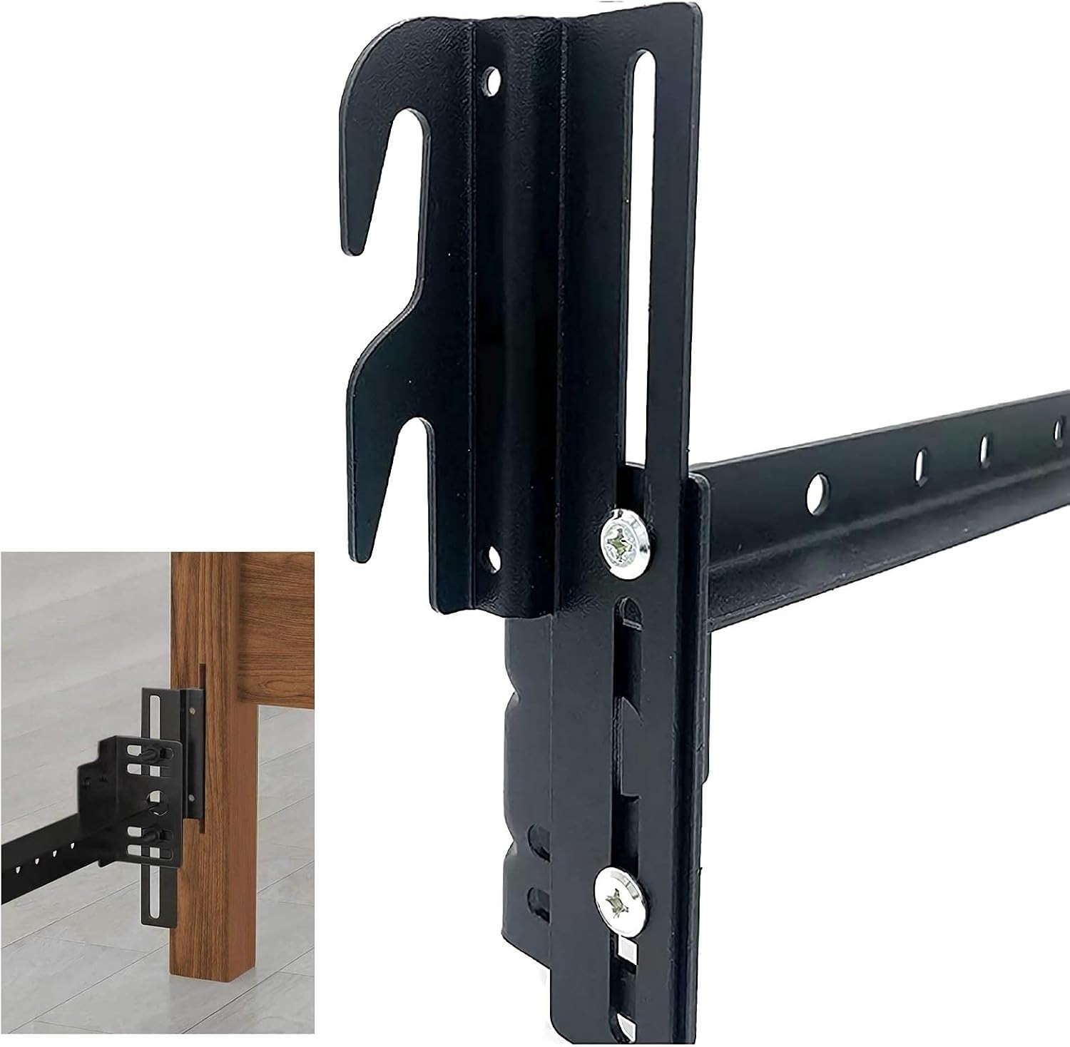 2Pcs Bolt-On to Hook-On Bed Frame Conversion Brackets for Headboard or Footbo…