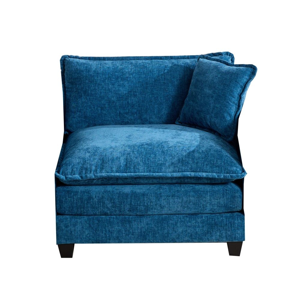 Beige Chenille Single Cloud Sofa Without Armrests Double Layer Cushion