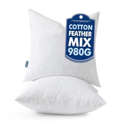 Pillow Inserts 22×22 Inch Set of 2, Feather Mix 22×22 Inch (Pack of 2)