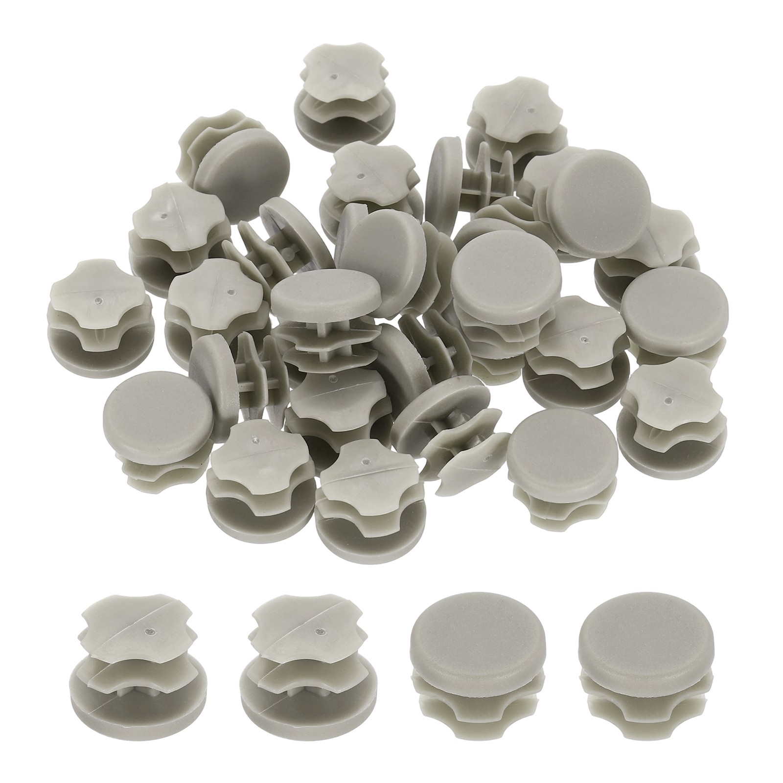 30Pcs 5/8″(15.9mm) Plastic Hole Plug, Round Tubing End Cap End Inserts, Grey
