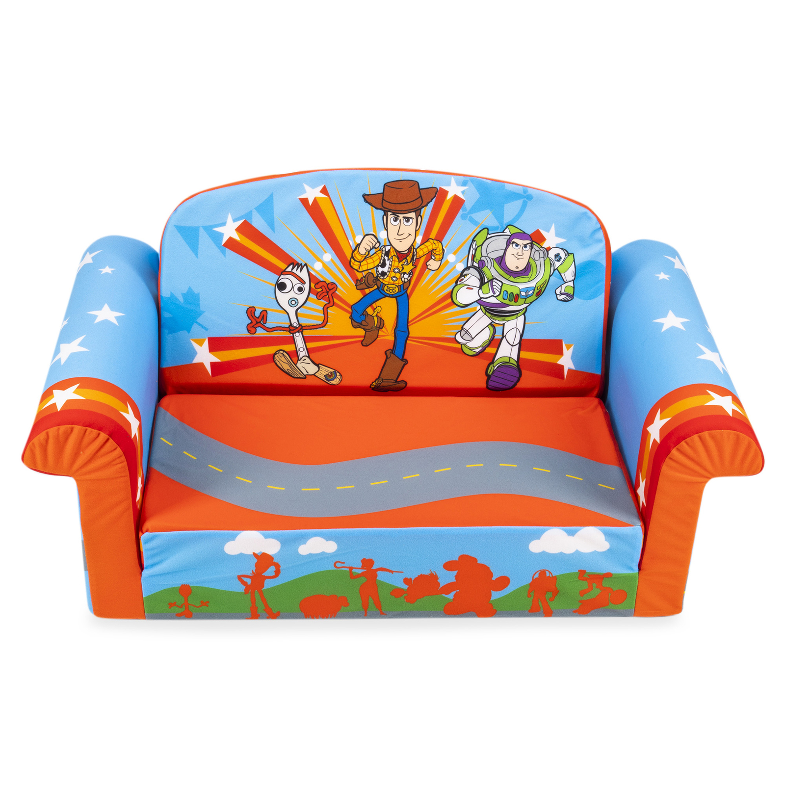 Marshmallow Furniture Kids 2-in-1 Flip Open Foam Compressed Sofa, Toy Story 4