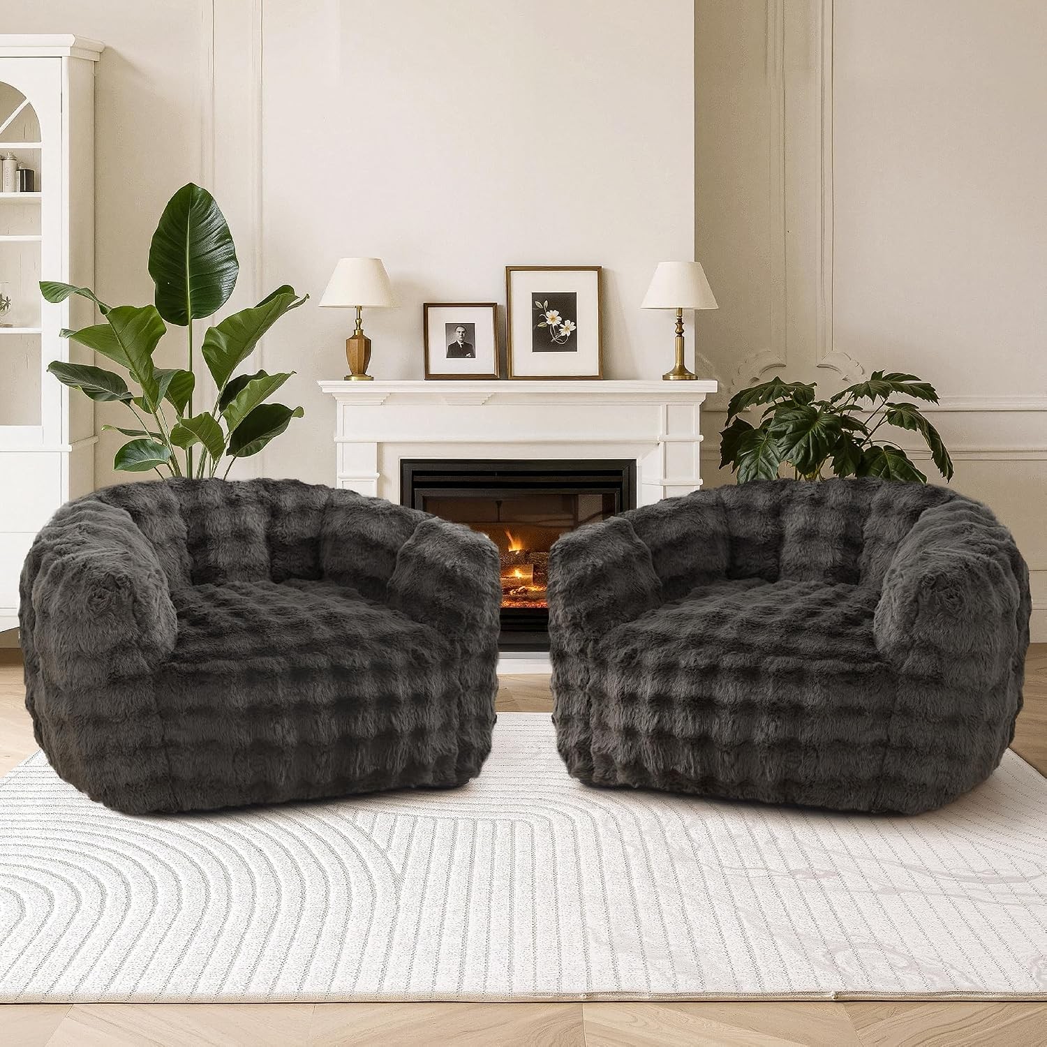 Giant Bean Bag Chair Oversized 3.6 FT Beanbag Chair No Assembly Lazy Sofa Chair