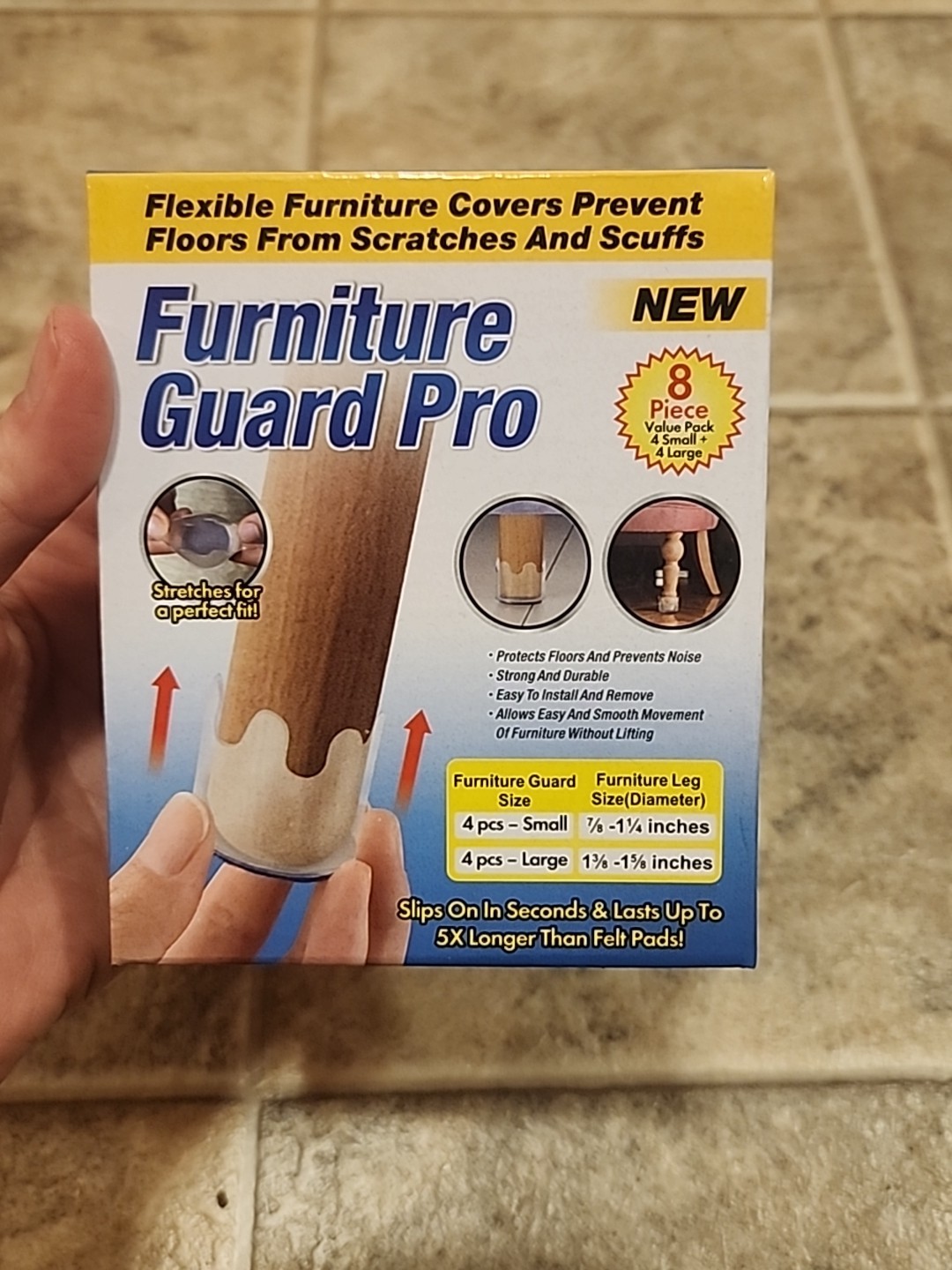 NEW FURNITURE GUARD PRO 8 PACK – 3 Boxes (4-Small & 4-Large Per Pack)