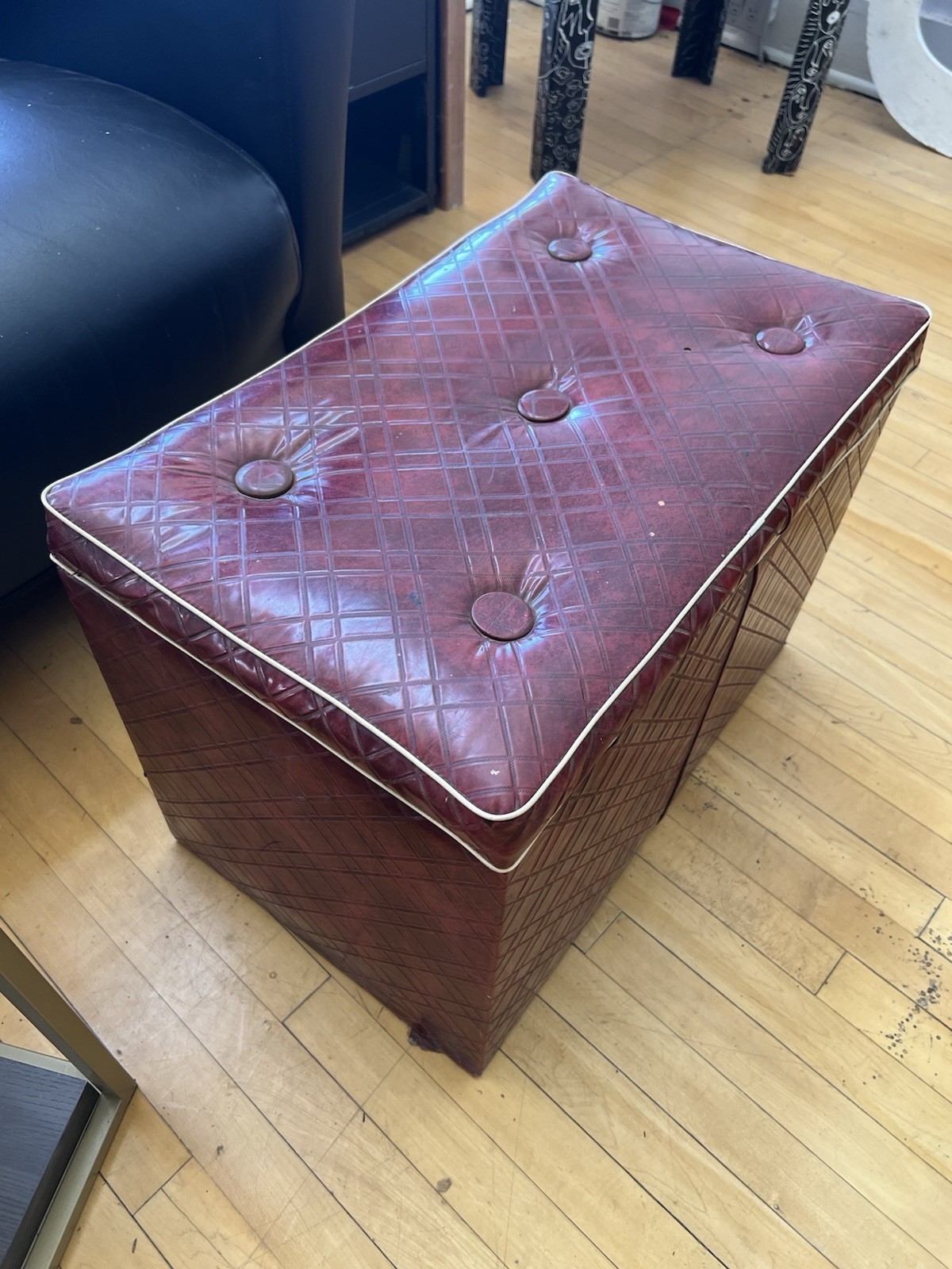 Vintage 1950s Lewyt “Treasure Chest” Storage Ottoman