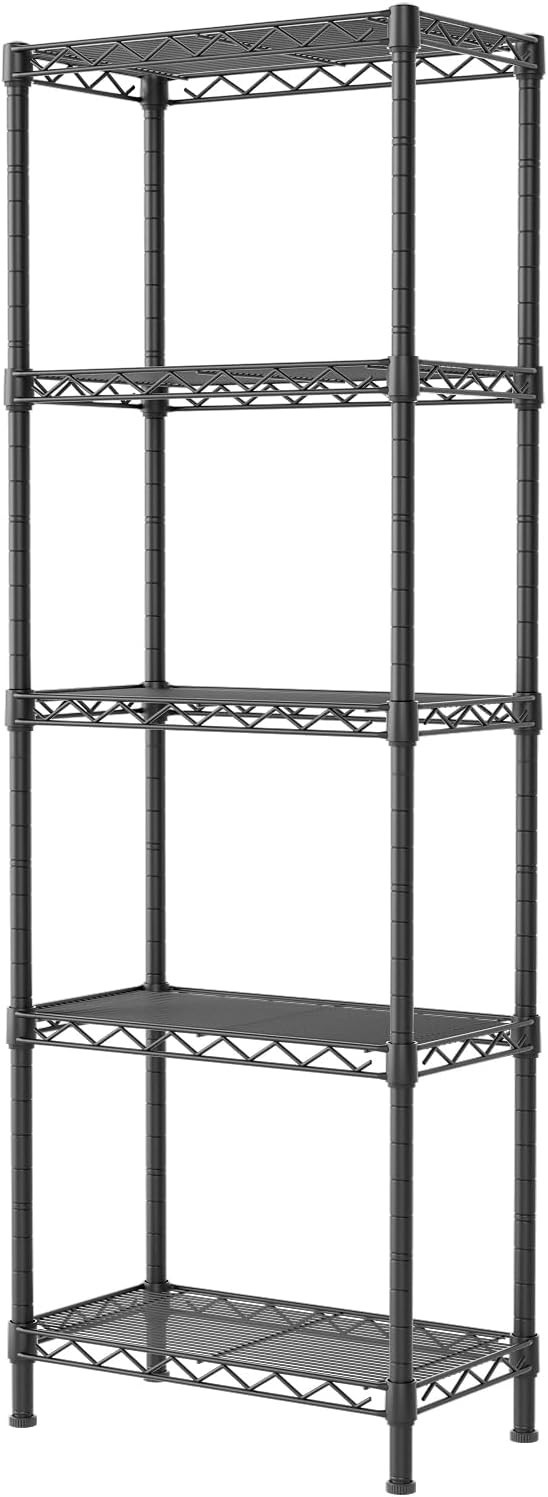 Multi-Use Adjustable Metal Storage Rack: Perfect for Closets, Kitchens, and More