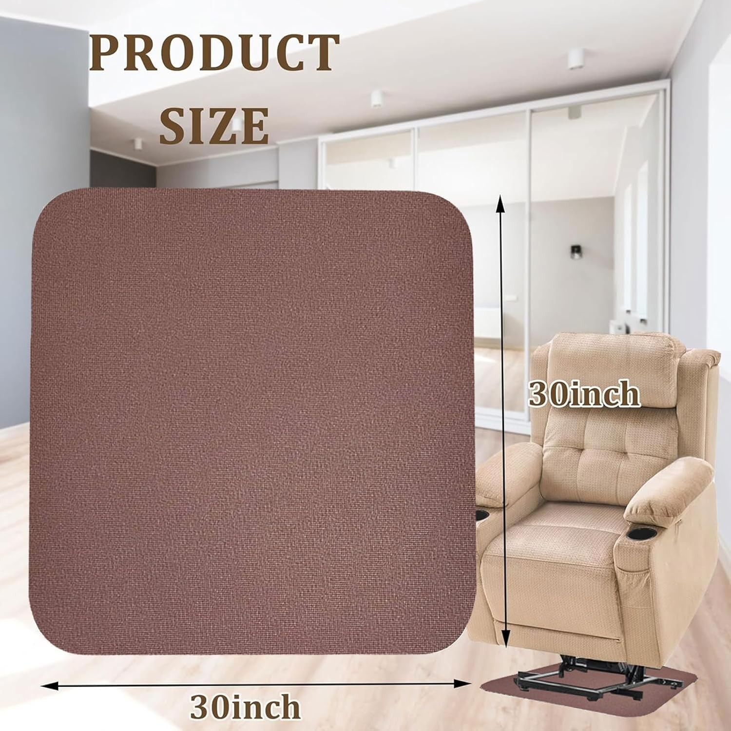 Recliner Pads for Hardwood Floors, Under Recliner Mat Floor Protectors Furnit…