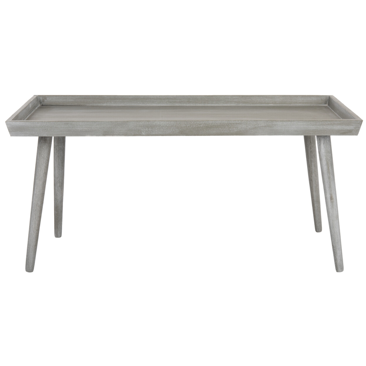 SAFAVIEH Nonie Coffee Table With Tray Top | Slate / Grey |