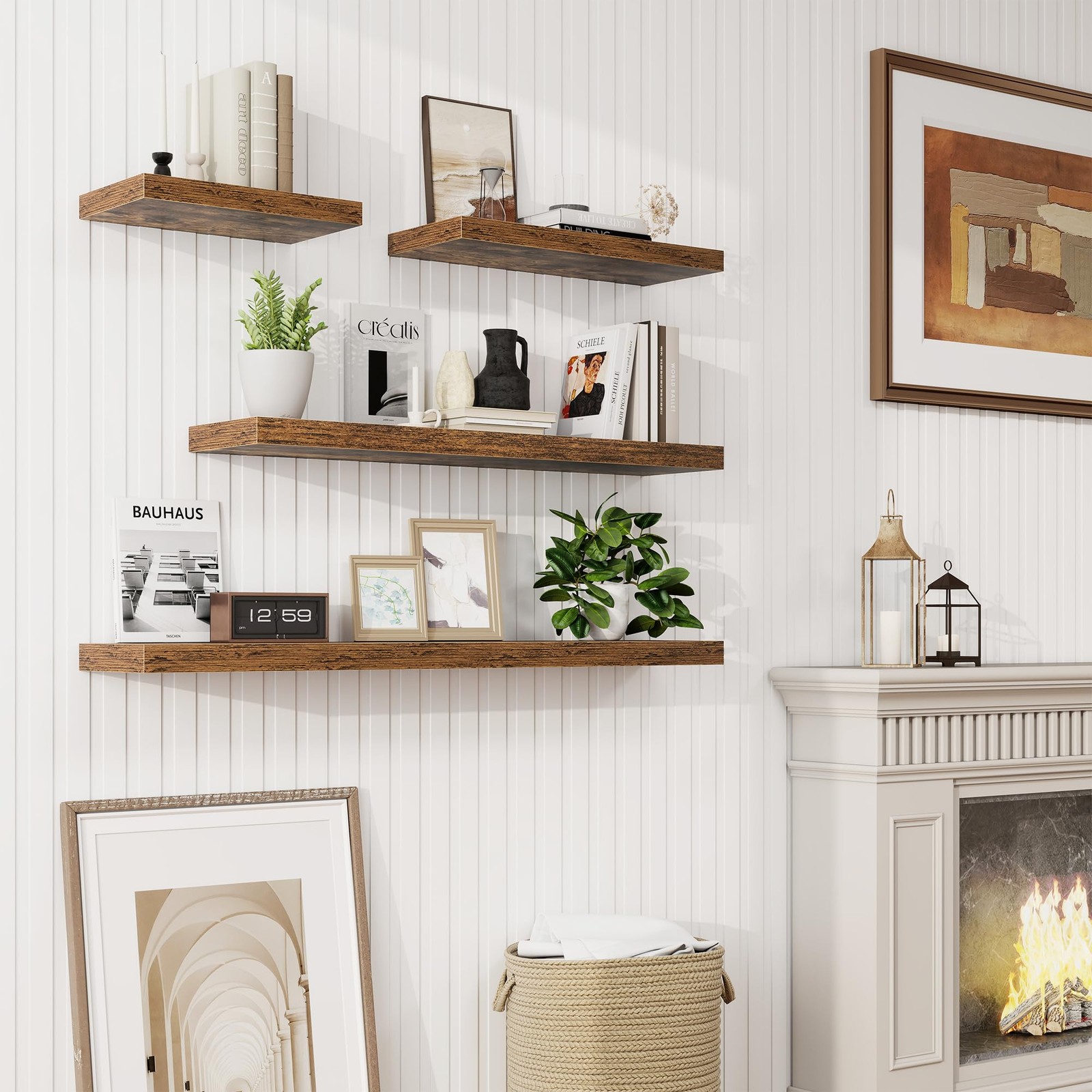 Marsmiles 30In Floating Shelves For Wall 30 W X 9.25 D X 1.25 H 2 Pack Long