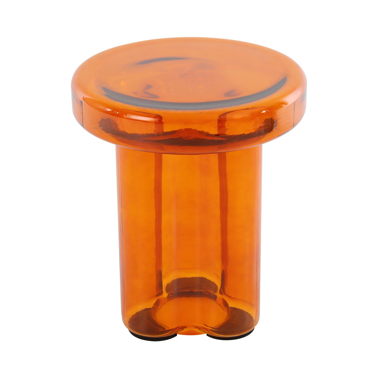 15*17.7in Round Glass Side Table 44.09 lbs Load Coffee Table, Modern Sofa Table