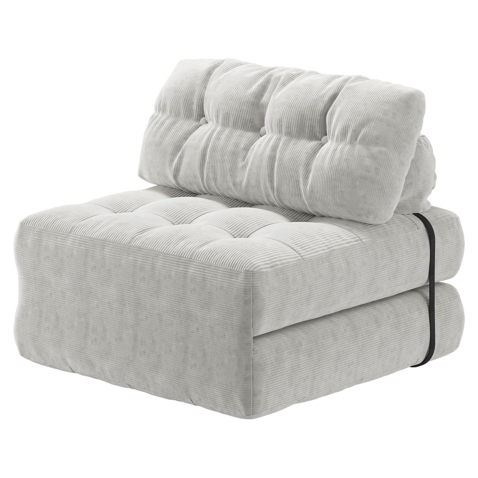 Convertible Futon Sofa Bed Folding Floor Couch Sleeper Chair w/ Armrests