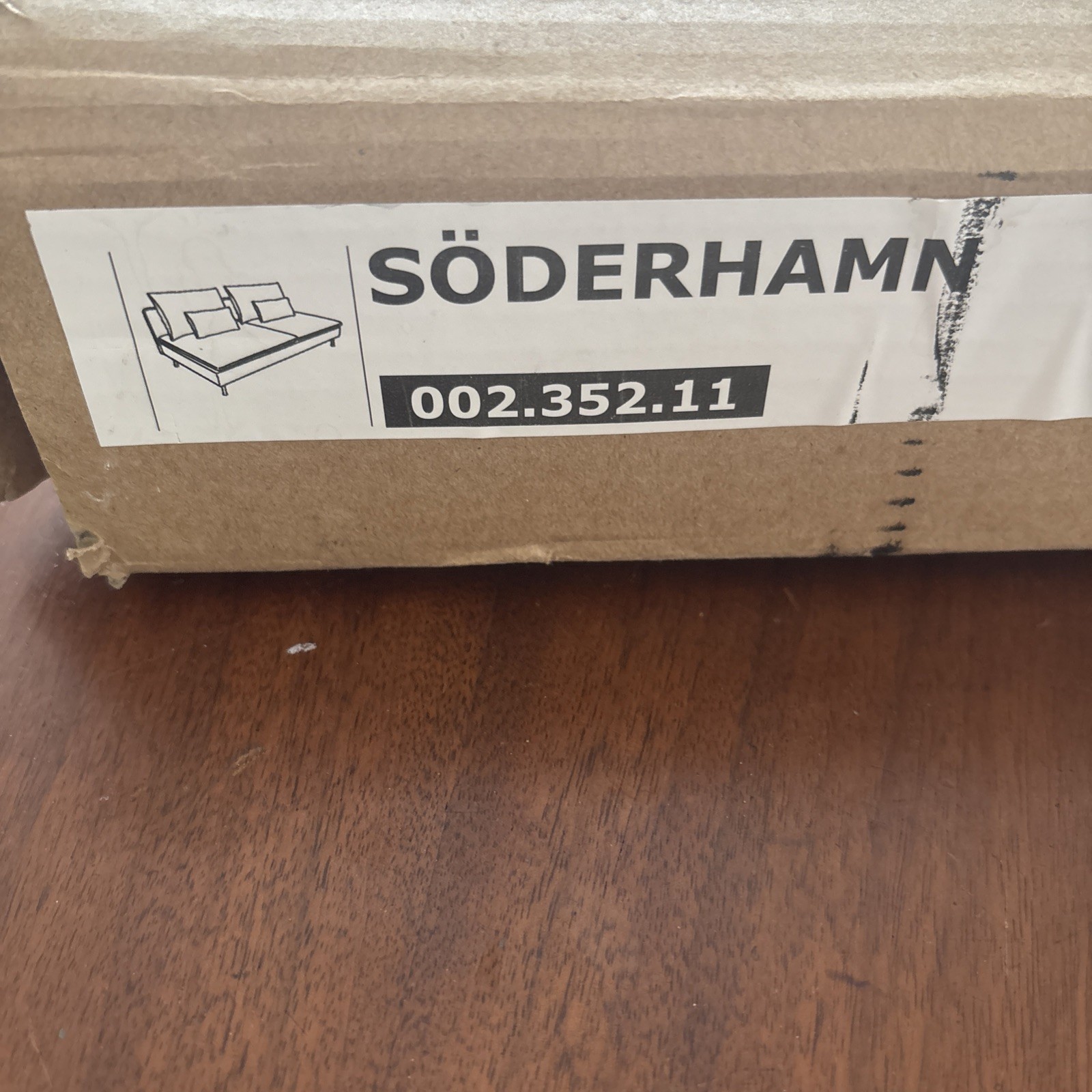 Ikea SODERHAMN Cover for Sofa 2-Seat Section, Samsta Dark Gray 002.352.11 – NEW