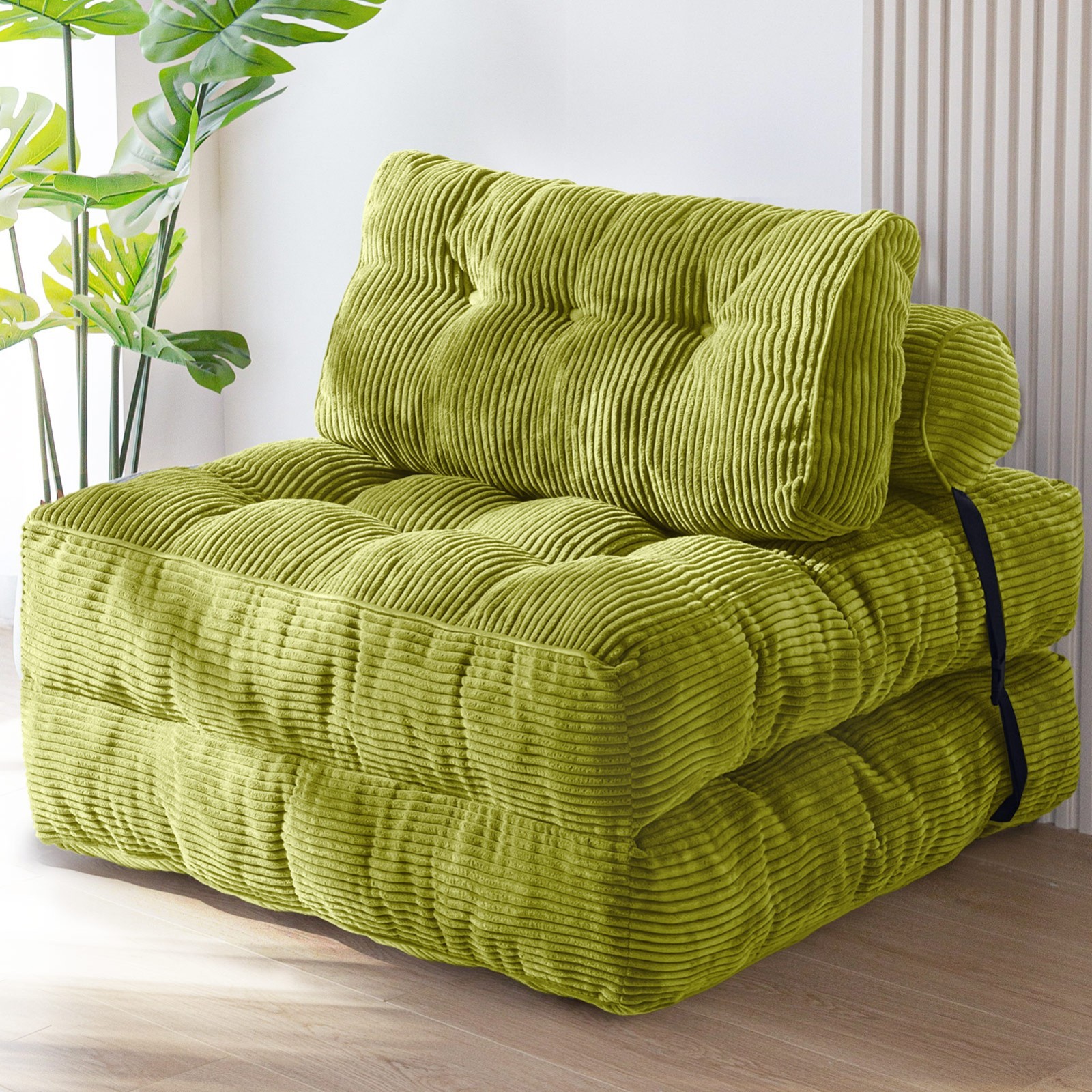 Folding Sofa Bed, Convertible Sleeper Chair with Pillow Comfy Floor Sofa Lounge