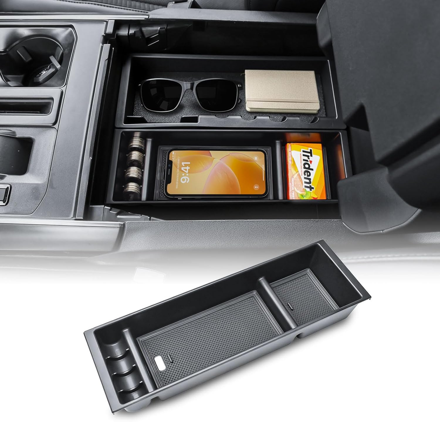 Center Console Organizer Compatible with Ford F150 Accessories 2024 2025 2026 &