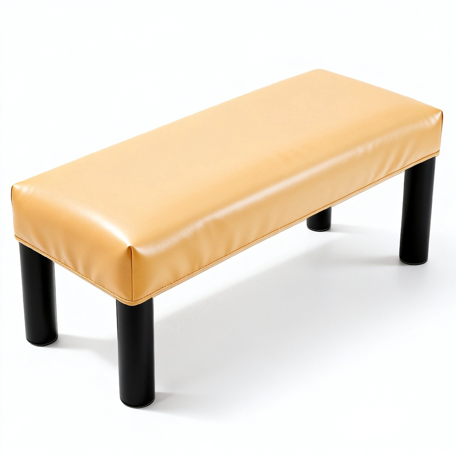 Stretch PU Waterproof Dining Bench Slipcover 27.6″-31.5″, Yellow