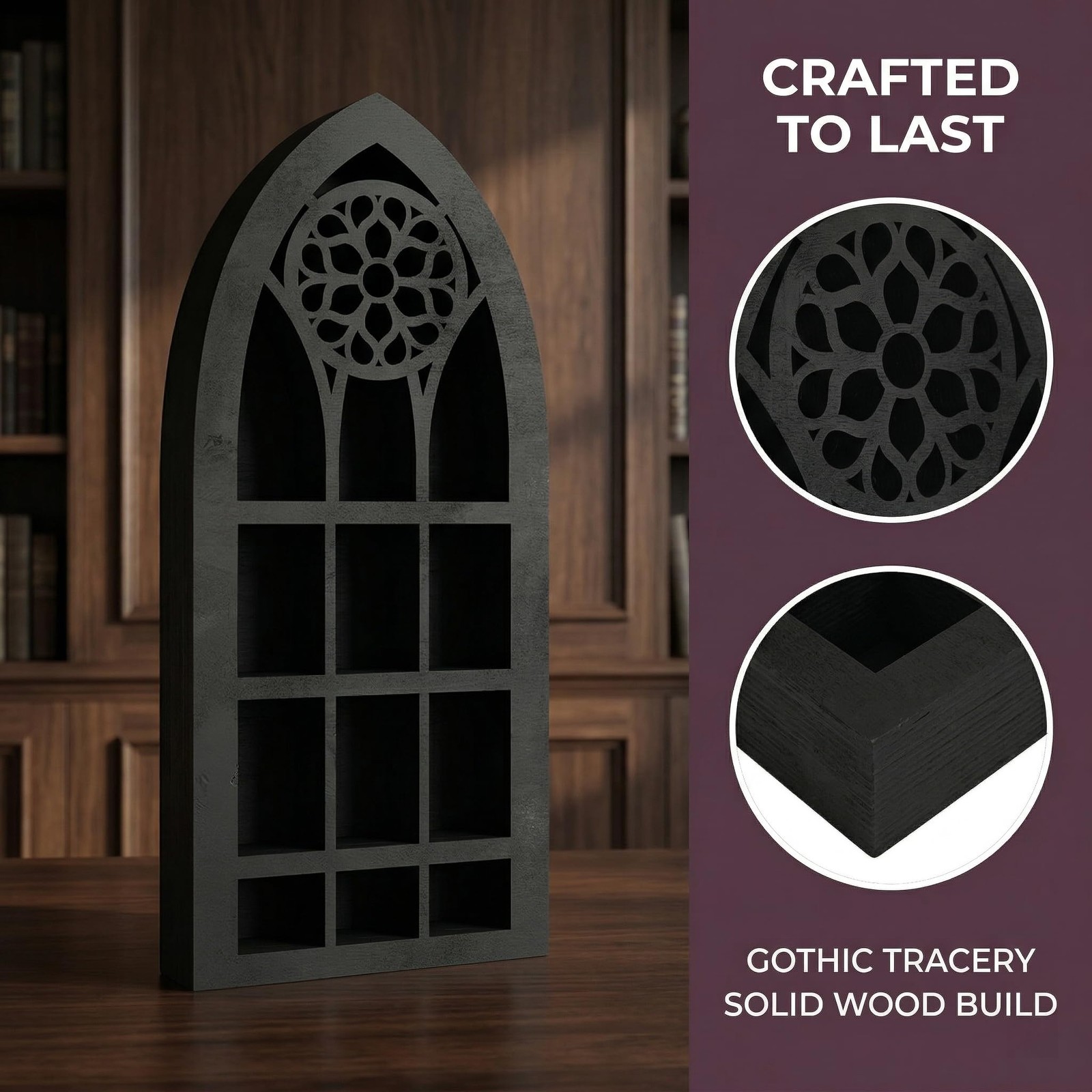 1 PC Wall Display Shelf Modern Church Window Design Gothic Room Decor