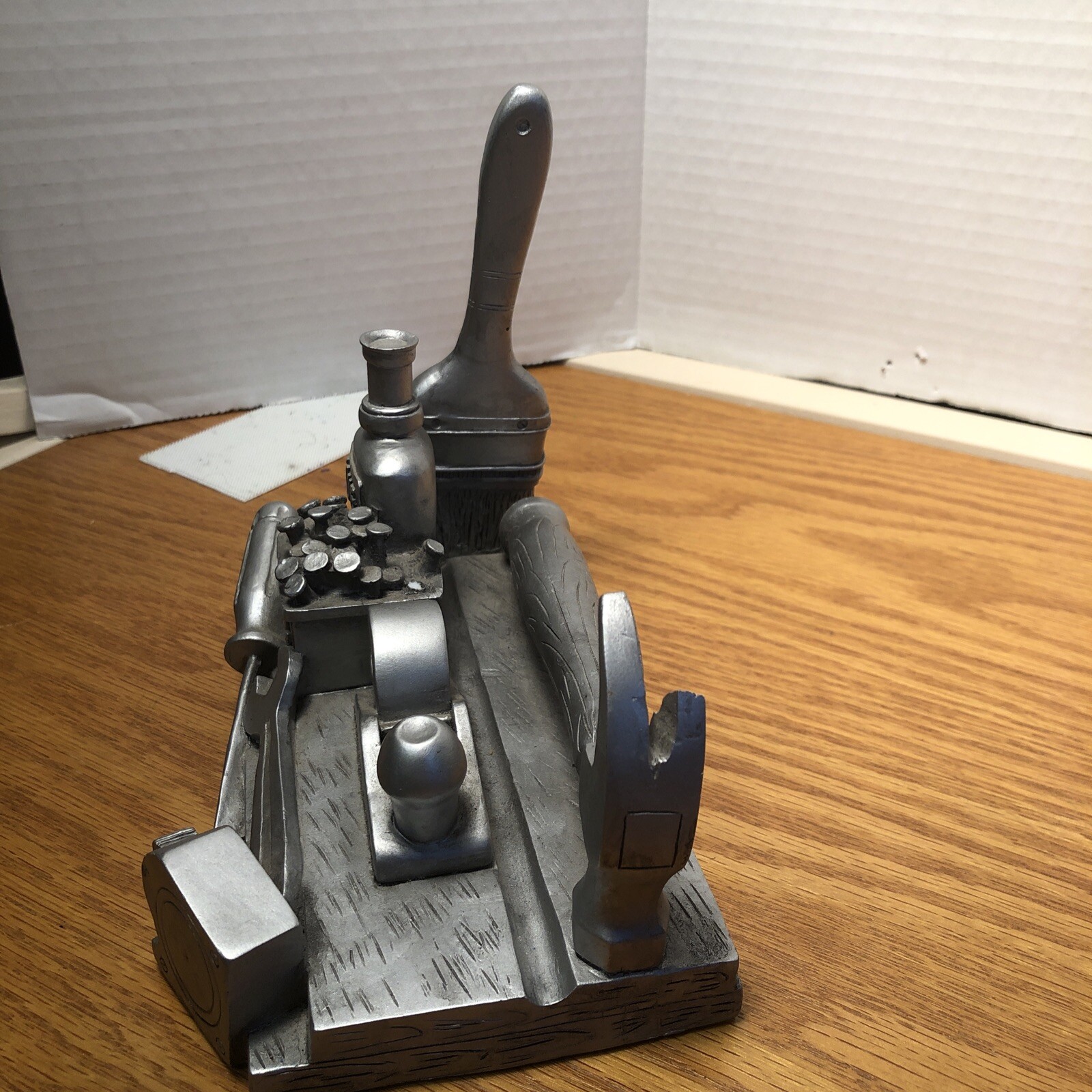 Gray Carpenter Desk Decor