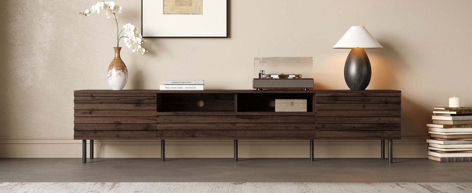 78″ Modern TV Stand for TVs up to 85″, Entertainment Center with Storage