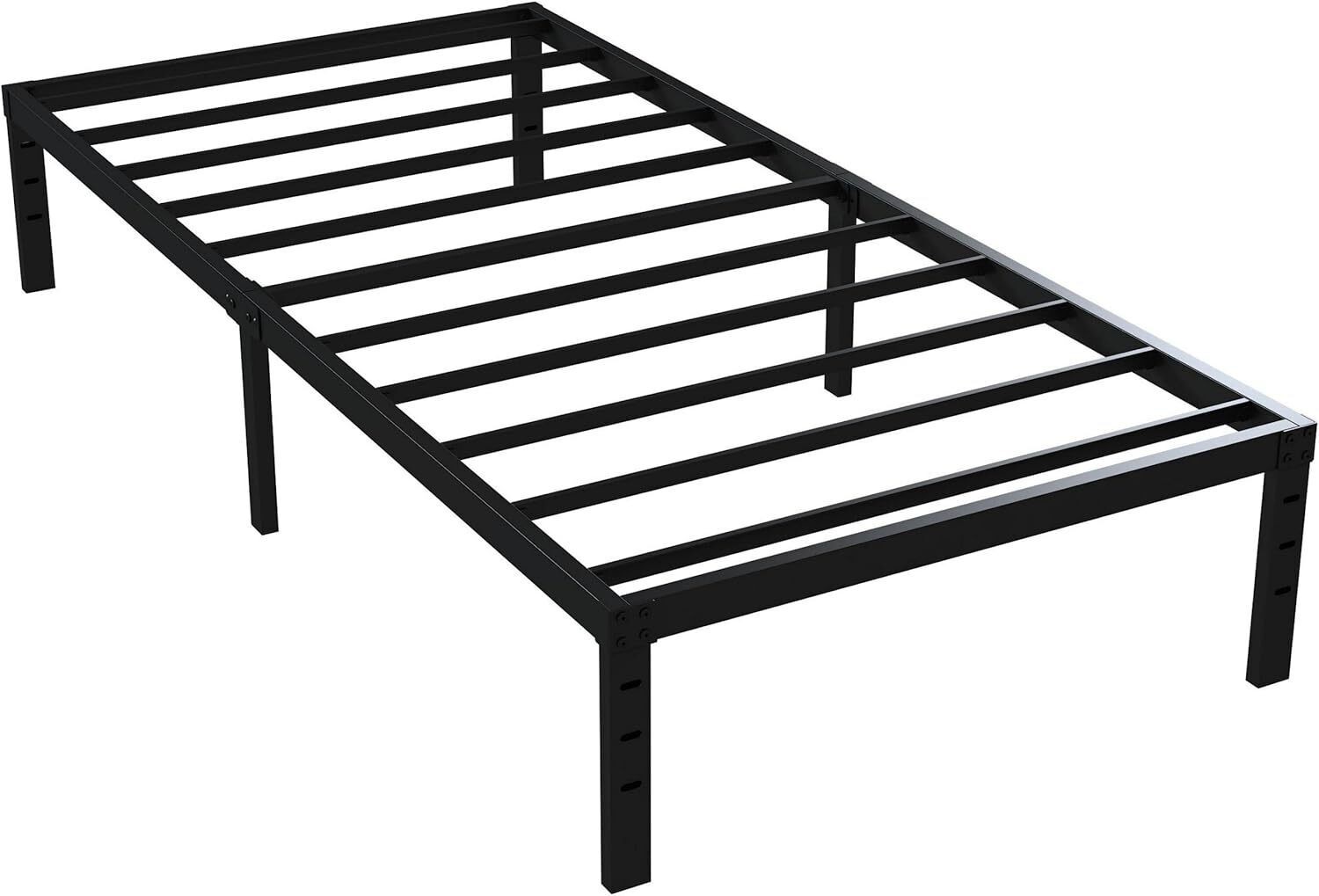 16 Inch Twin Bed Frames No Box Spring Need Metal Platform Heavy Duty Foundation