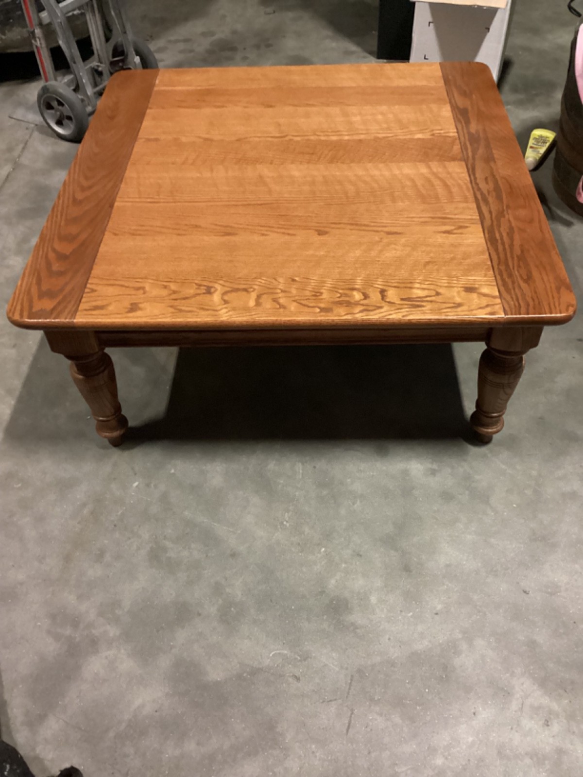 38” x 38” x 17.25” Solid Wood (Oak) Coffee Table in Excellent Condition