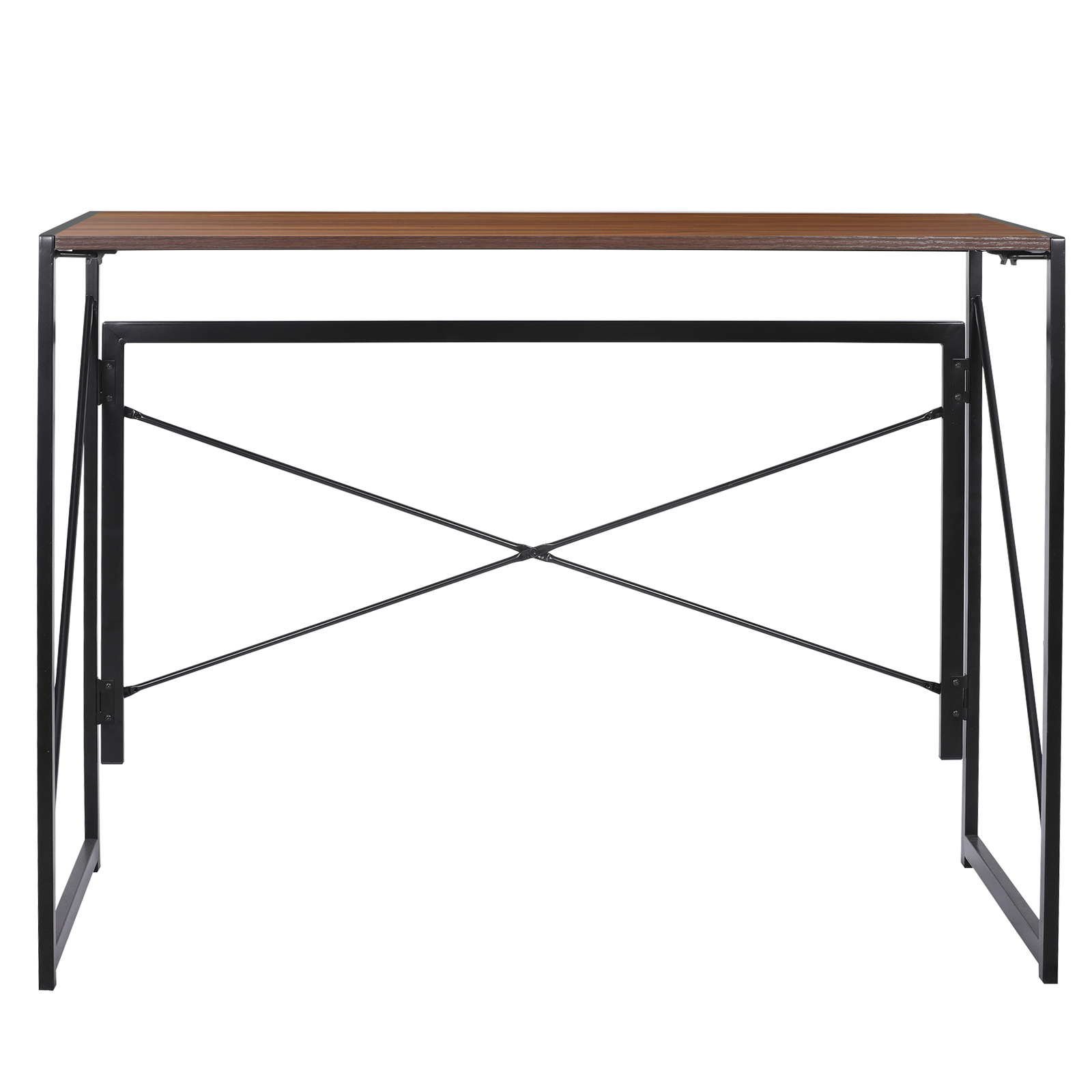 39″ Folding Computer Desk Writing Study Desk Laptop Table for Home Office Brown