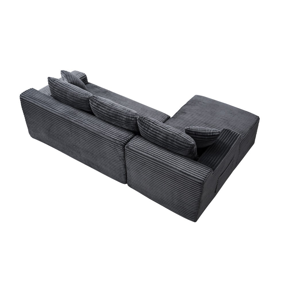 L-Shape Modular Sectional Sofa Couch w/Chaise Living Room Bedroom Corner Sofa