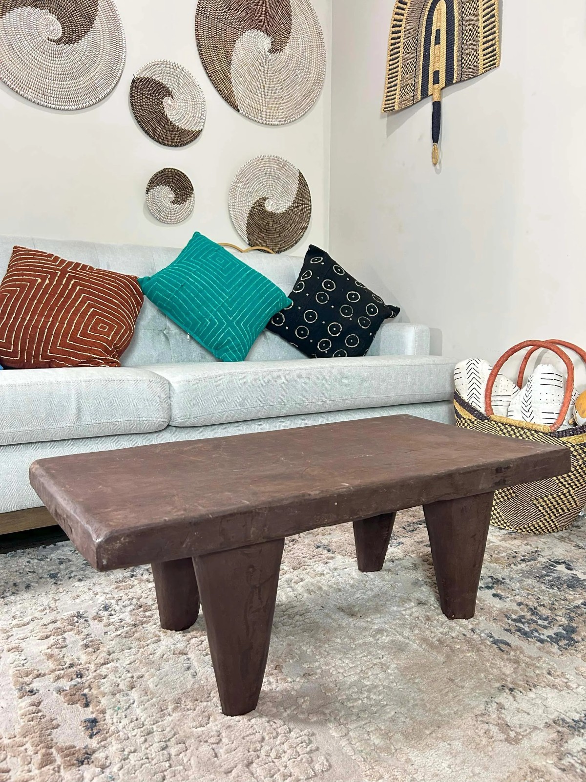 Rare African Senufo Table – Hand-Carved Wooden Bench