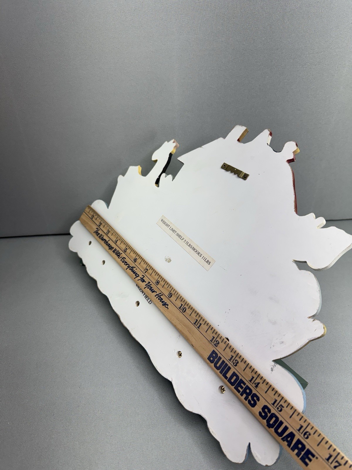 VTG Noah’s Ark Wooden Wall Shelf Nursery Coat Rack 4 Peg Kids Room Decor READ!