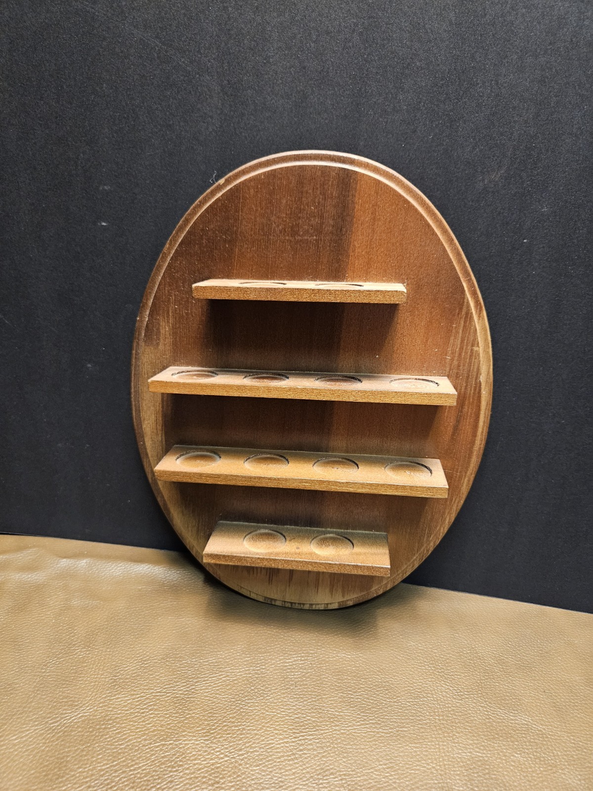 Vintage Wooden Display Thimble Shelves/Miniature Display Holds 12