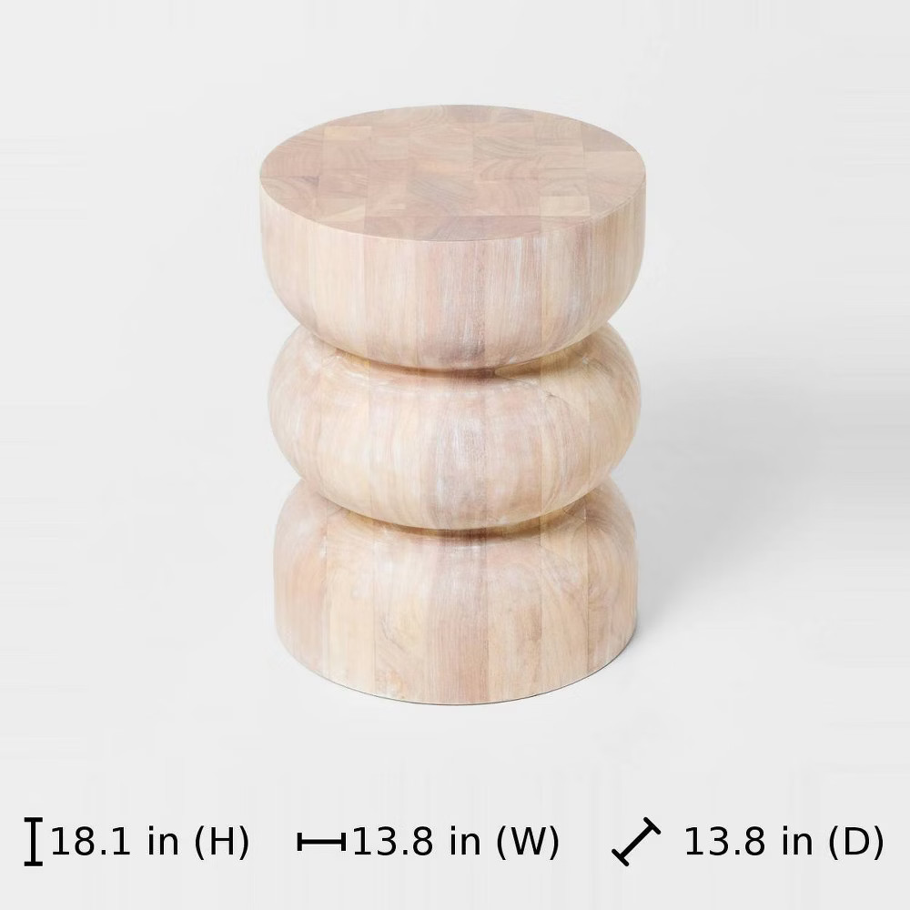 Side Table White Wash – Threshold designed with Studio McGee