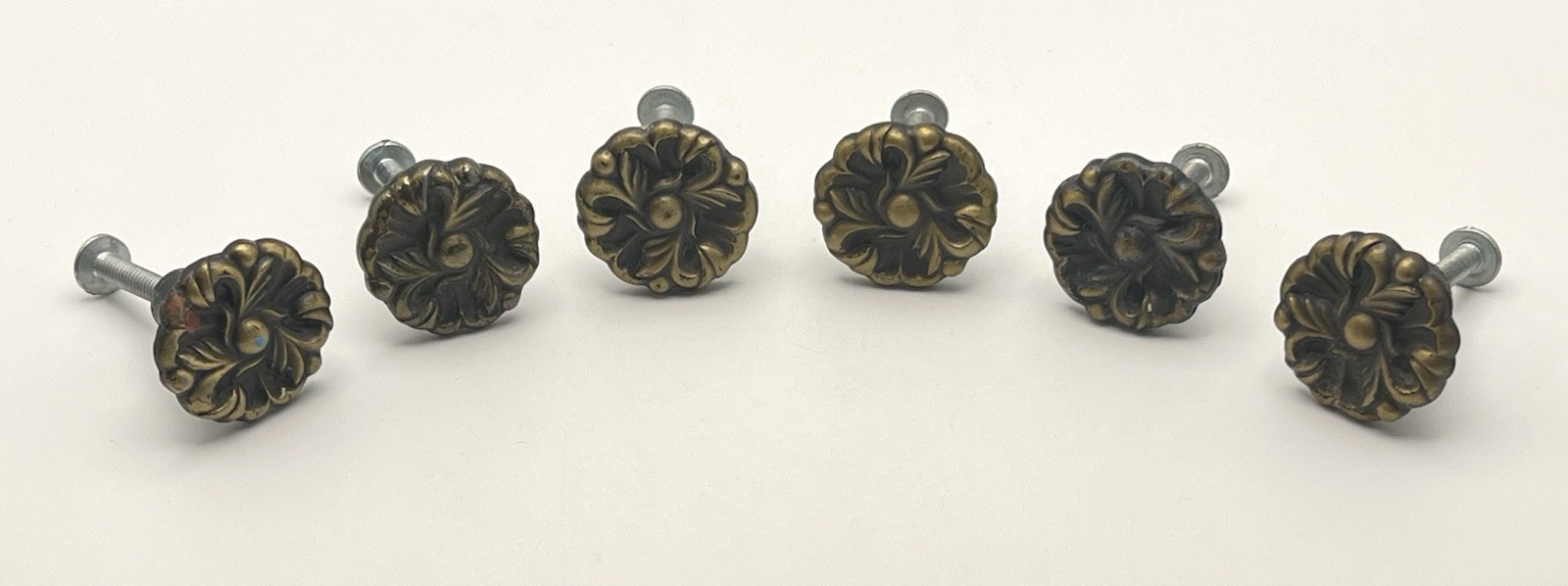 French Provincial 1IN Brass Drawer Knob or Drawer Pull Set of 6