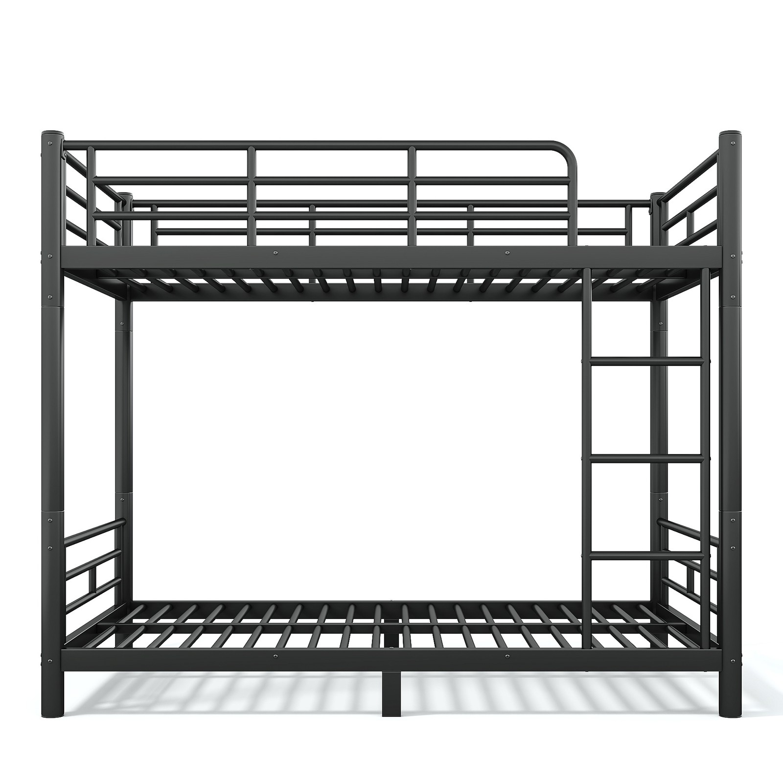Twin XL over Twin XL Metal Bunk Bed, Space-Saving 2-in-1 Convertible Bed, Black